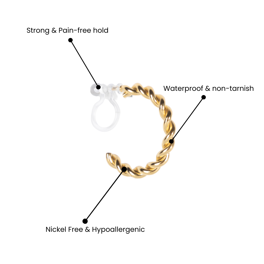 HOLLY JOLLY CLIP ON EARRINGS