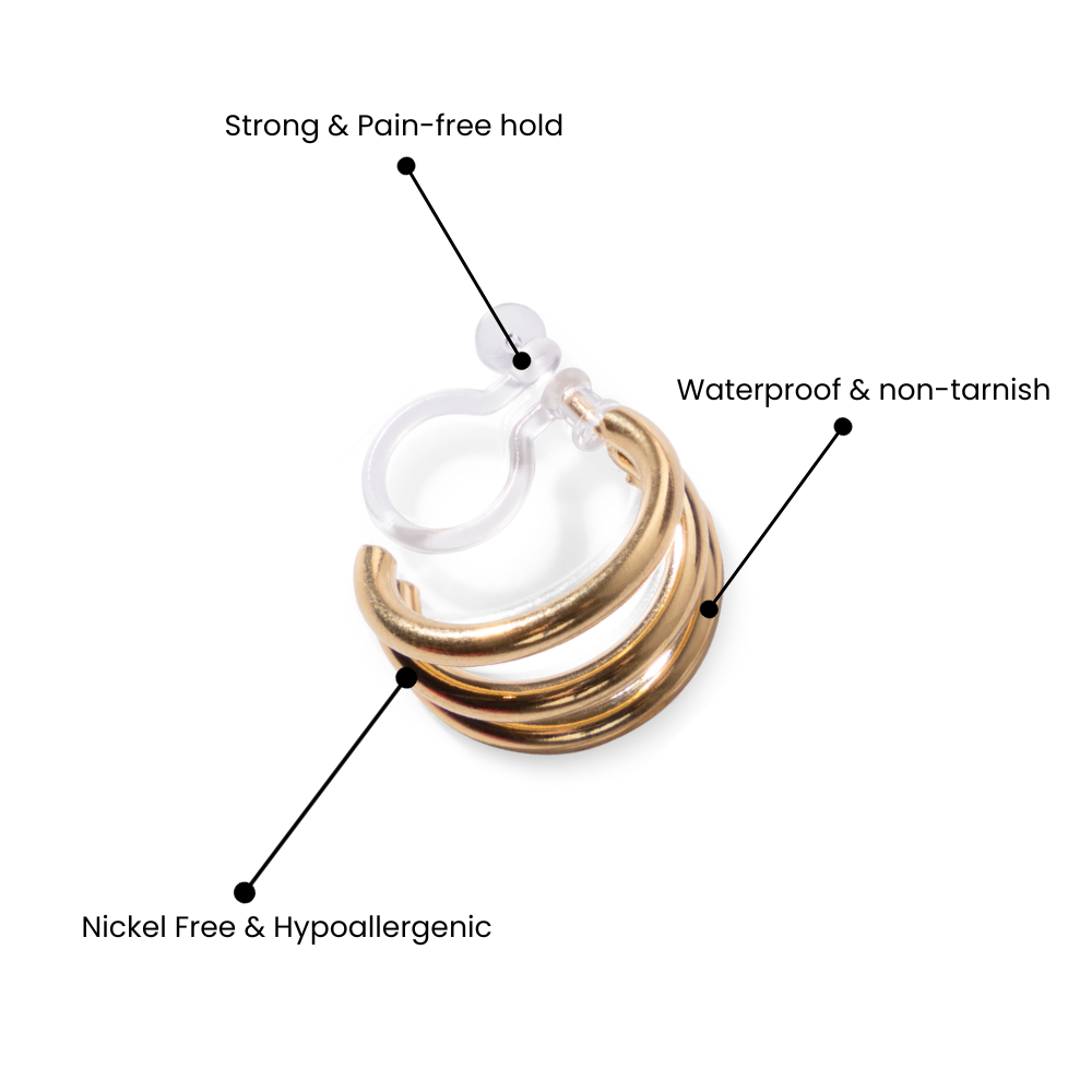 PRIMA DONNA CLIP ON EARRINGS