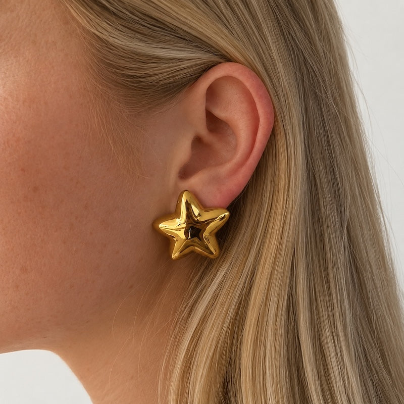 STAR PLAYER CLIP ON EARRINGS