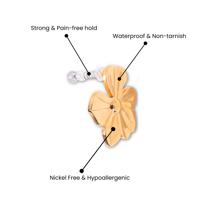 BABY MARIPOSA CLIP ON EARRINGS