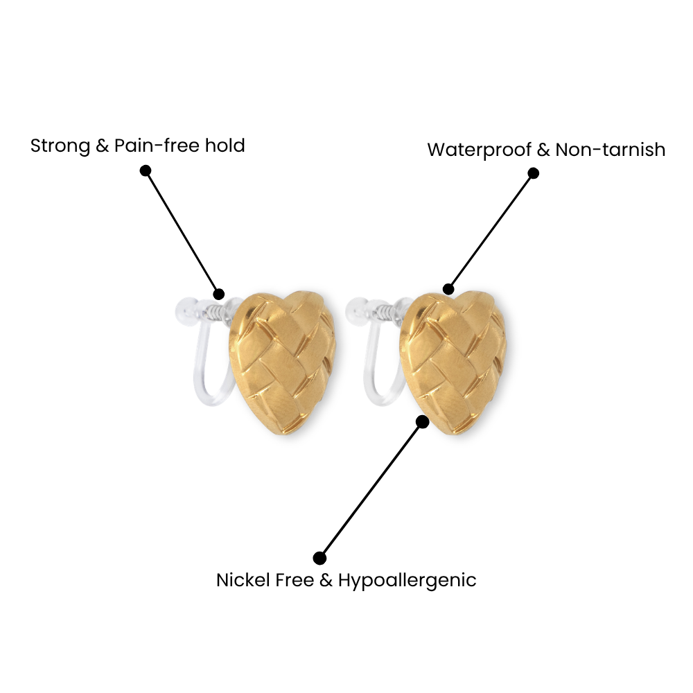 LOVE TIED CLIP ON EARRINGS