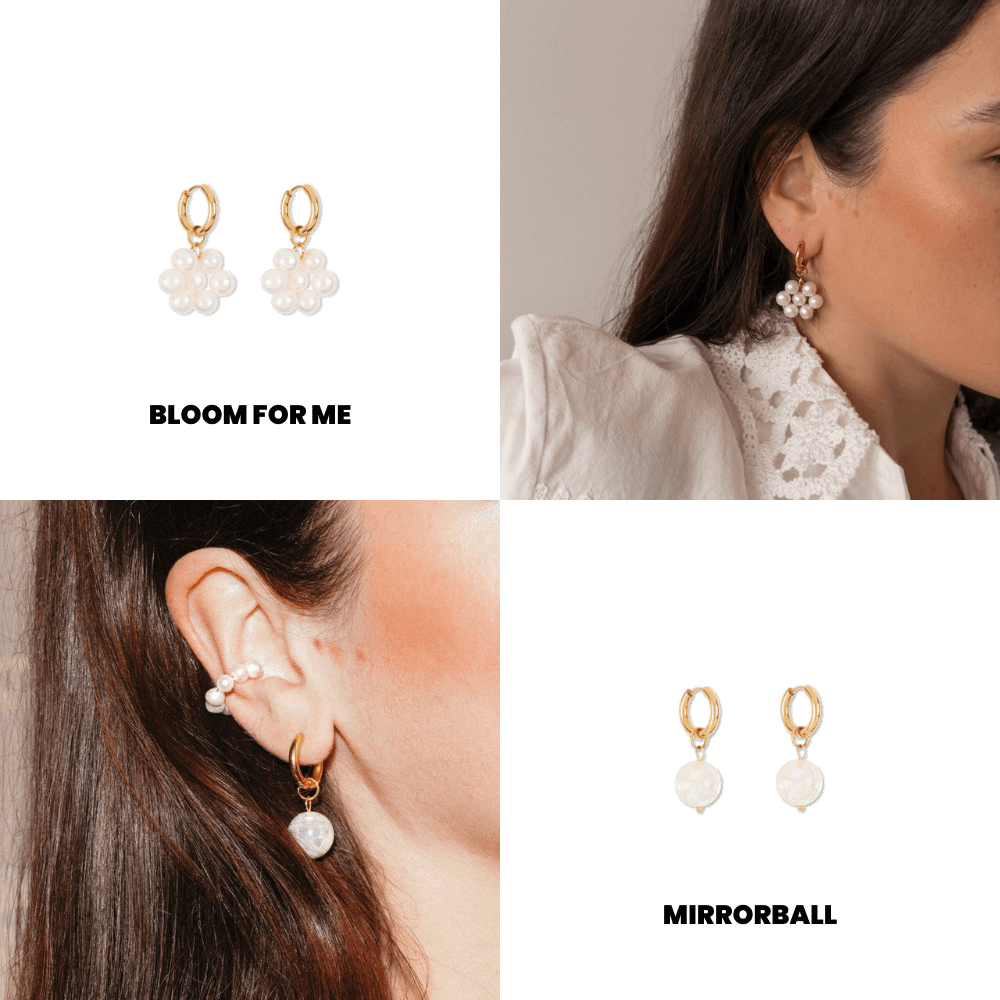 CLIP ON EARRINGS GOLD BLOOM FOR ME