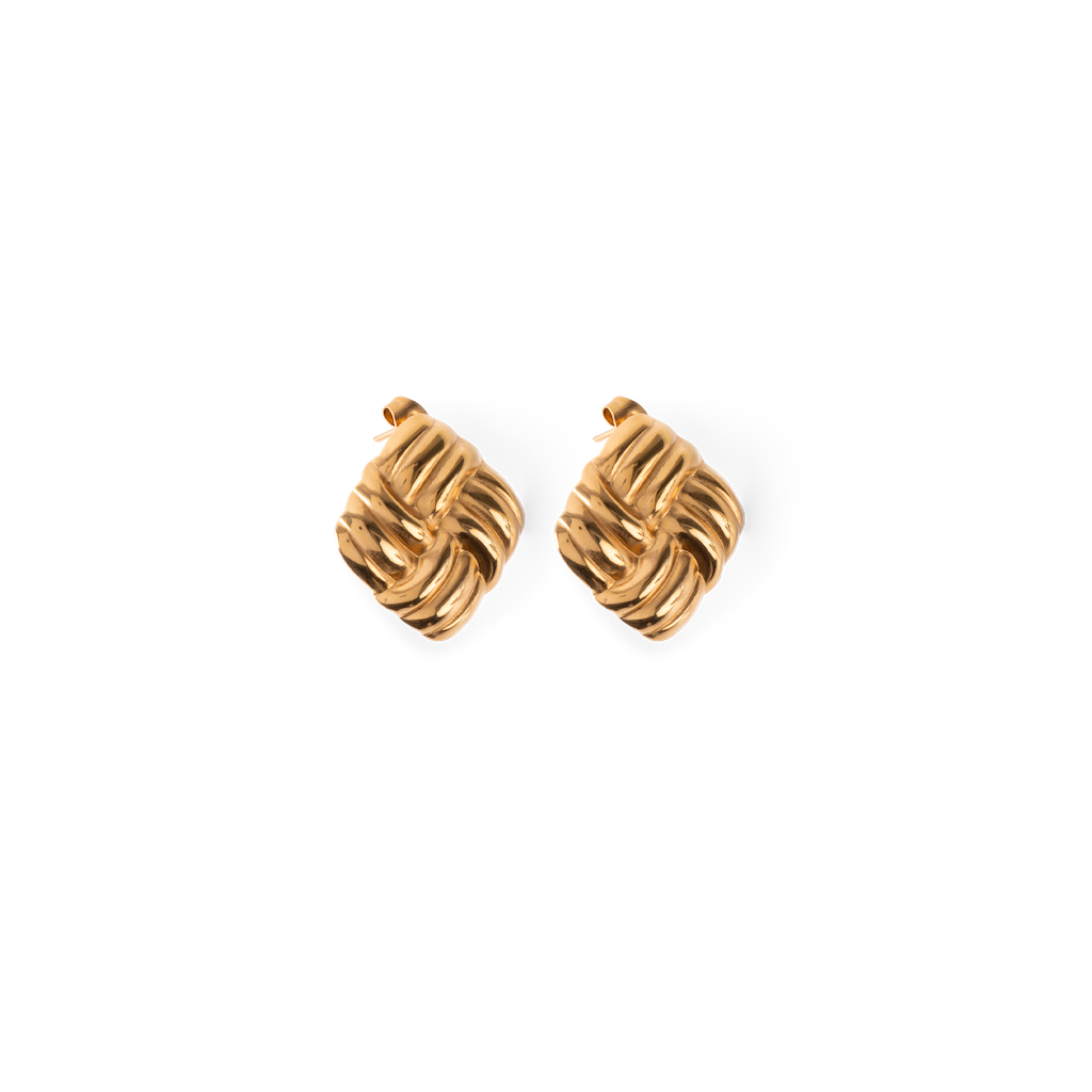 GOLDEN WAFFLES EARRINGS