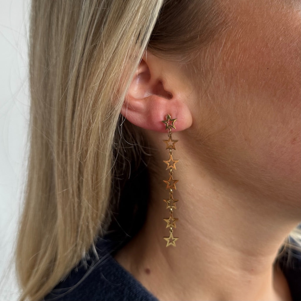 SHOOTING STARS CLIP ON EARRINGS