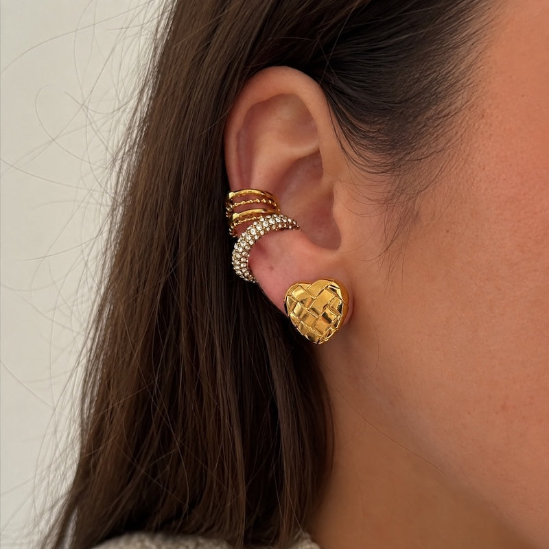LOVE TIED CLIP ON EARRINGS