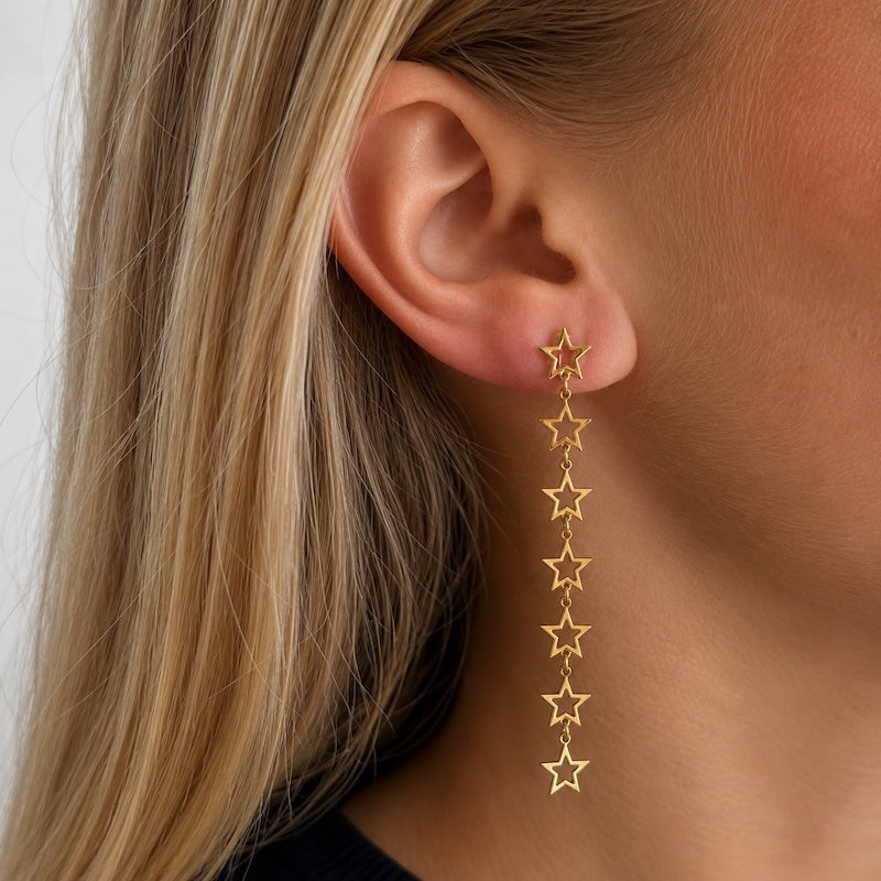 SHOOTING STARS CLIP ON EARRINGS